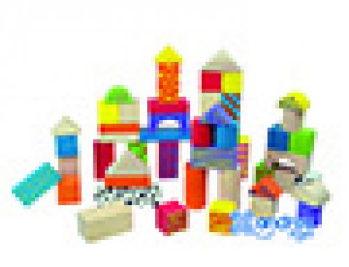 Jogo andreutoys construcao blocos madeira 50 pecas 18x18 cm , Ambitoys , 68244 , 8416040163513